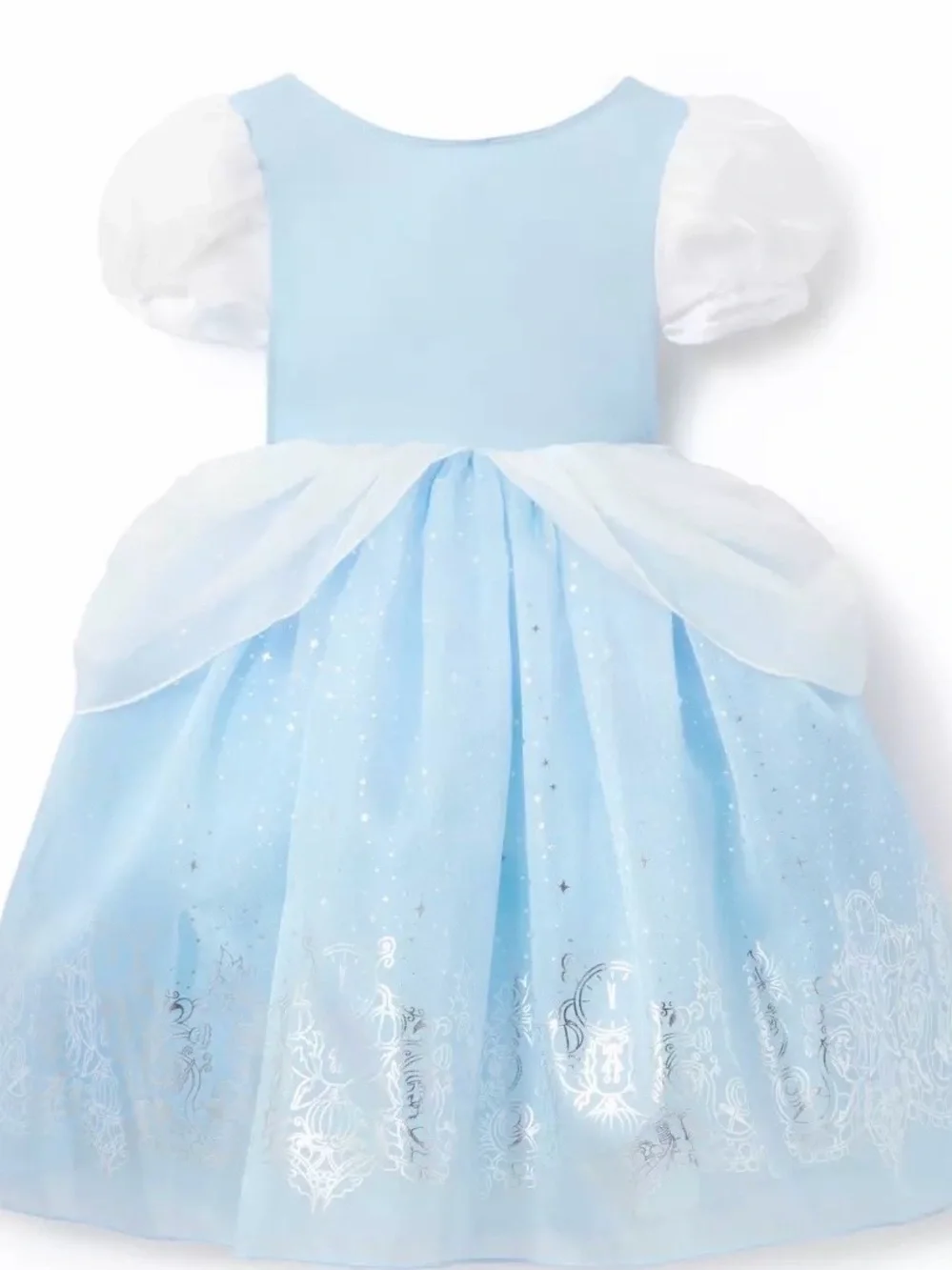 Cinderella Disney Light Blue Princess Dress with White Puff Sleeves